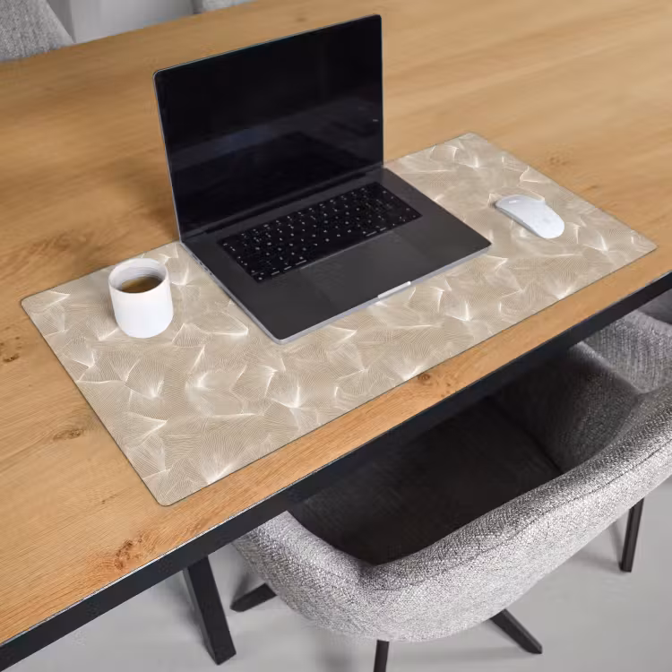 Organisch - Textuur - Beige Muismat XXL klein 681 -sfeer1