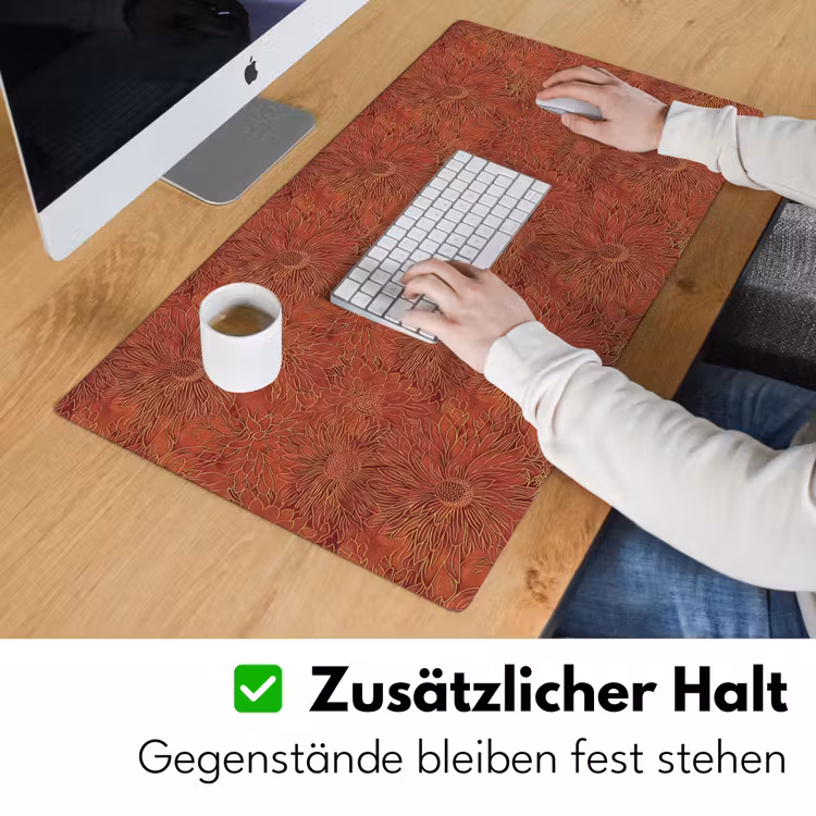Oosters - Bloemen - Terracotta Muismat XXL klein 681 -ysfeer3_duits