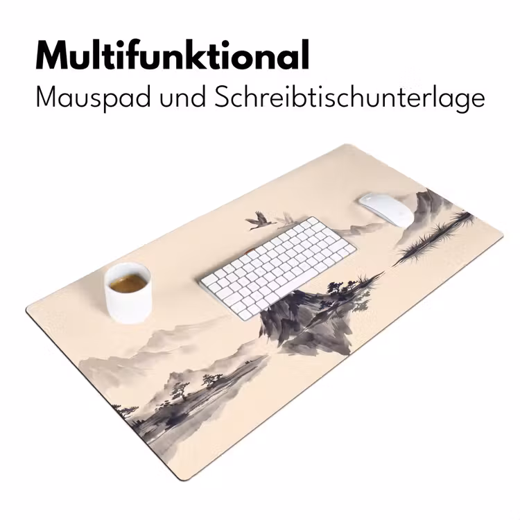 Oosters - Kraanvogels - Landschap Muismat XXL klein -ysfeer4_duits