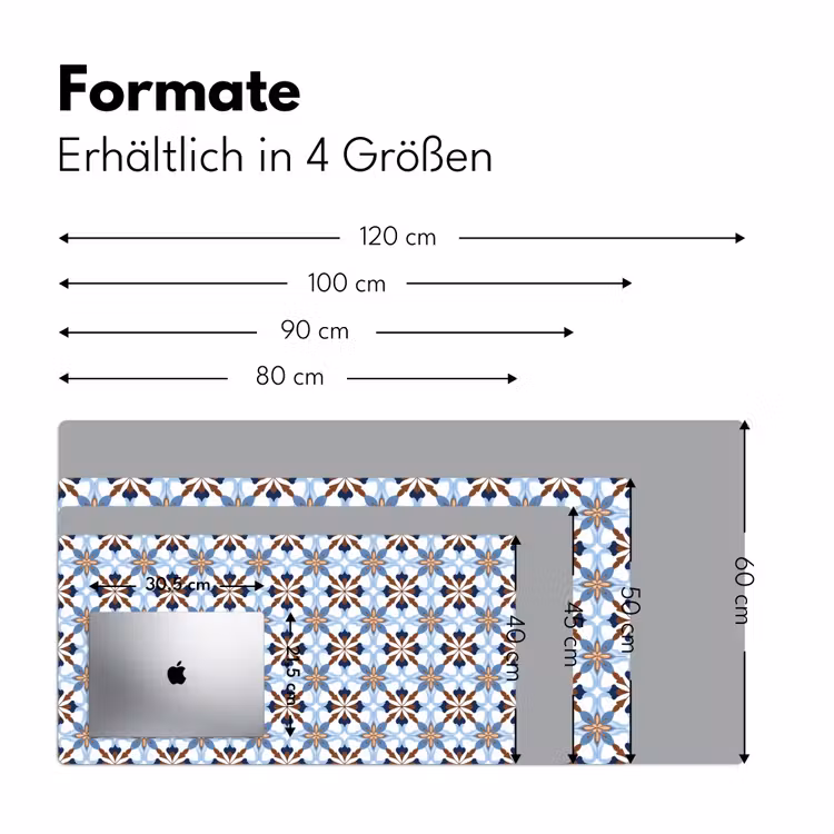 Ornament - Tegel - Kleurrijk Muismat XXL klein 681 -ysfeer5_duits