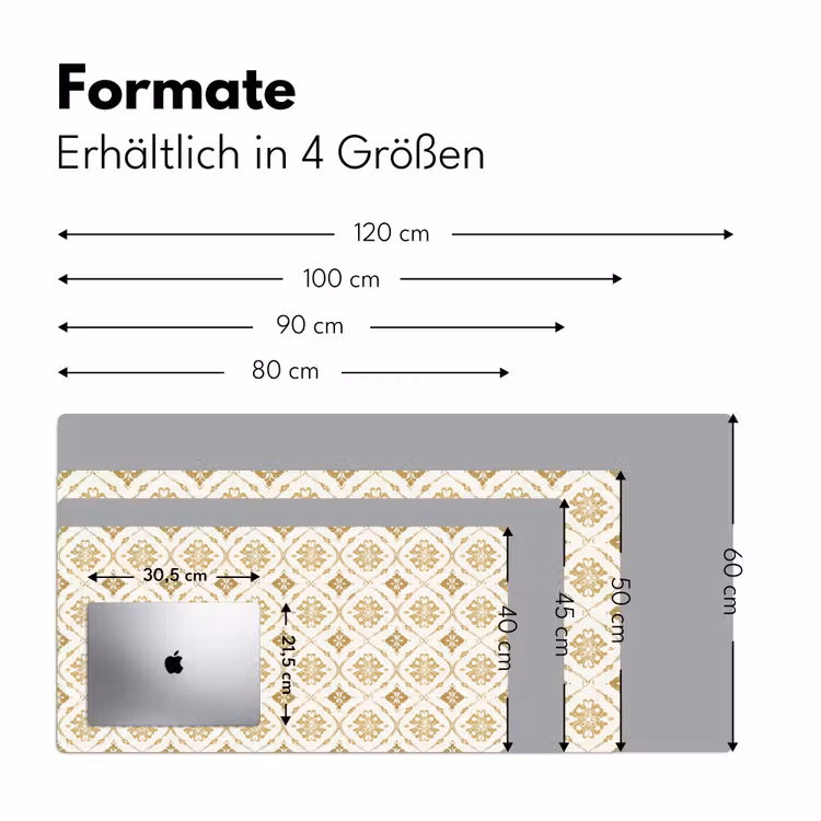 Ornament - Klassiek - Goud Muismat XXL klein 681 -ysfeer5_duits