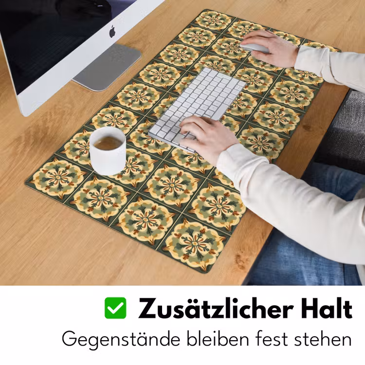 Ornament - Patroon - Groen Muismat XXL klein 681 -ysfeer3_duits