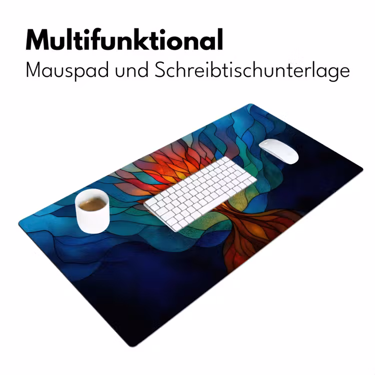 Sierglas - Boom - Rood - Vlakken Muismat XXL klein -ysfeer4_duits