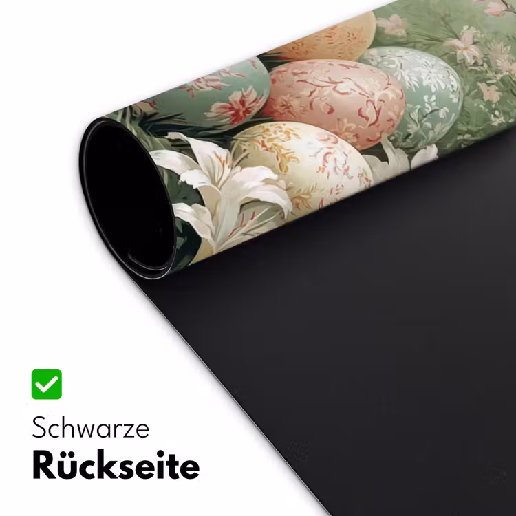 Paaseieren - Pasteltinten - Bloemen Muismat XXL klein -ysfeer2_duits