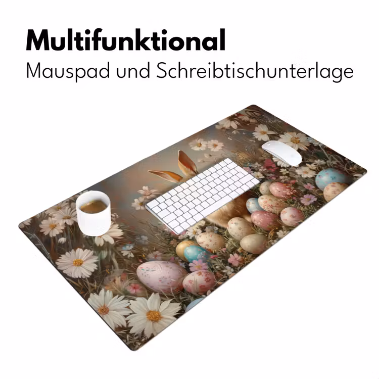 Paashaas - Lente - Paaseieren Muismat XXL klein -ysfeer4_duits