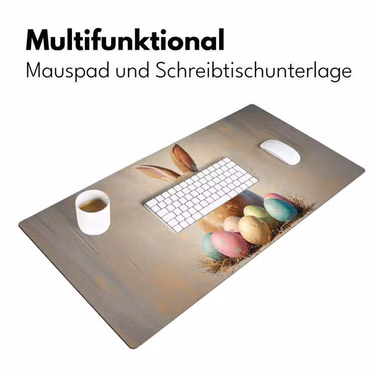 Paashaas - Pastel - Eieren Muismat XXL klein -ysfeer4_duits