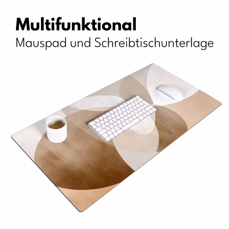 Ovale vormen - Transparant - Zachte overgang Muismat XXL klein -ysfeer4_duits
