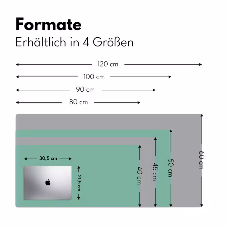 Ocean - Jade - Groen Muismat XXL klein 681 -ysfeer5_duits
