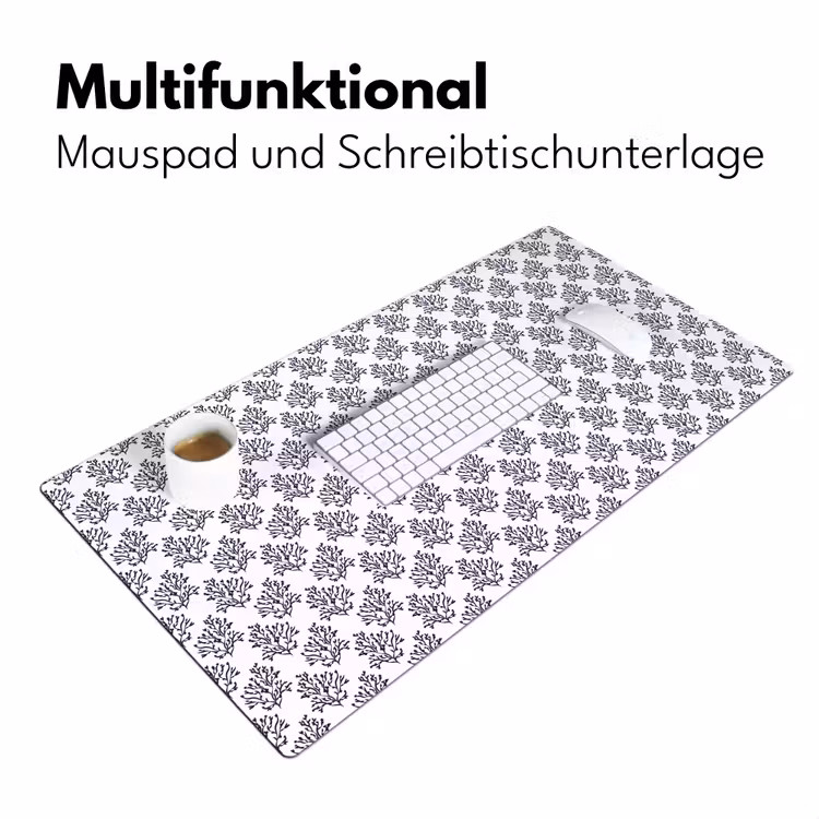 Oceaan - Koraal - Blauw - Wit Muismat XXL klein 681 -ysfeer4_duits