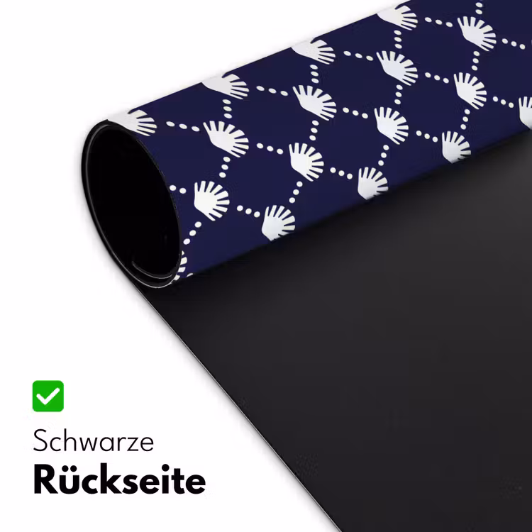 Oceaan - Schelp - Blauw - Wit Muismat XXL klein 681 -ysfeer2_duits