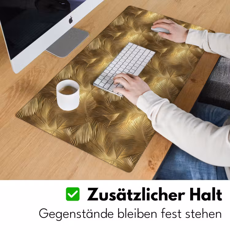 Palm - Waaier - Goud Muismat XXL klein 681 -ysfeer3_duits
