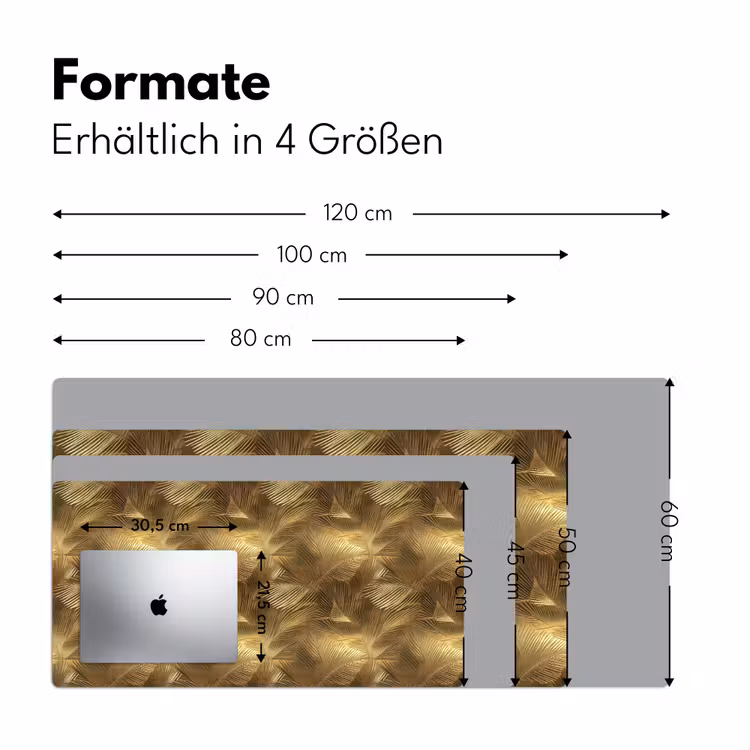 Palm - Waaier - Goud Muismat XXL klein 681 -ysfeer5_duits