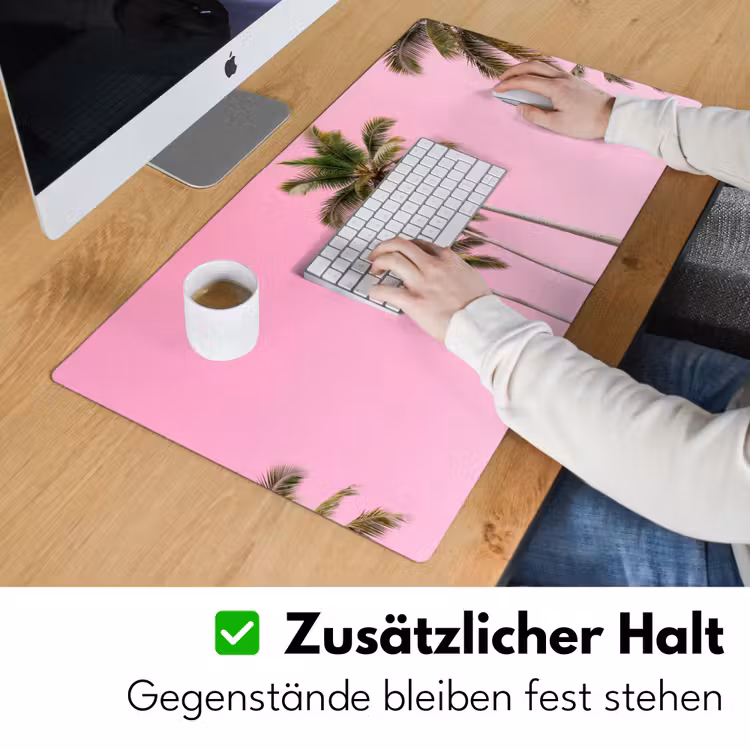Palmboom - Tropisch - Pink Muismat XXL klein -ysfeer3_duits