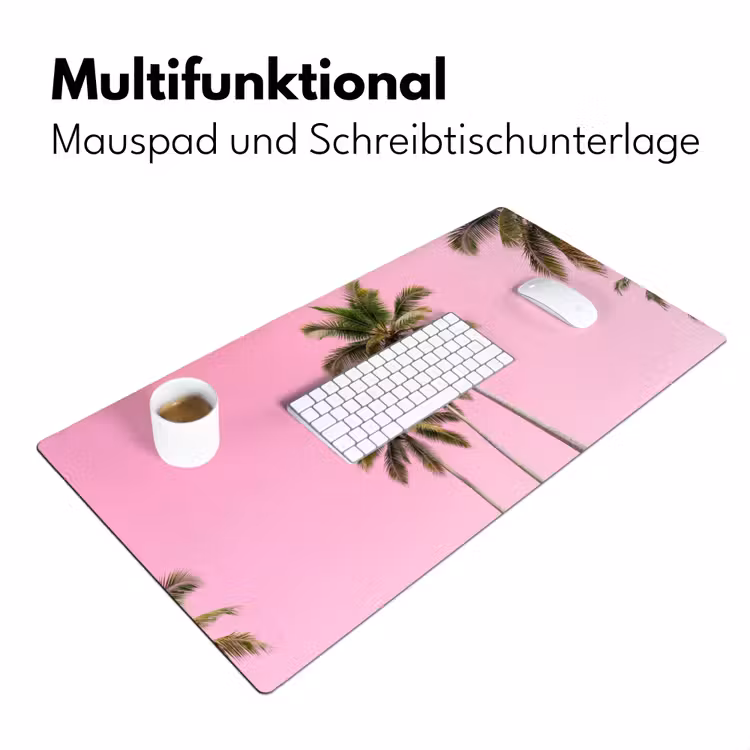 Palmboom - Tropisch - Pink Muismat XXL klein -ysfeer4_duits