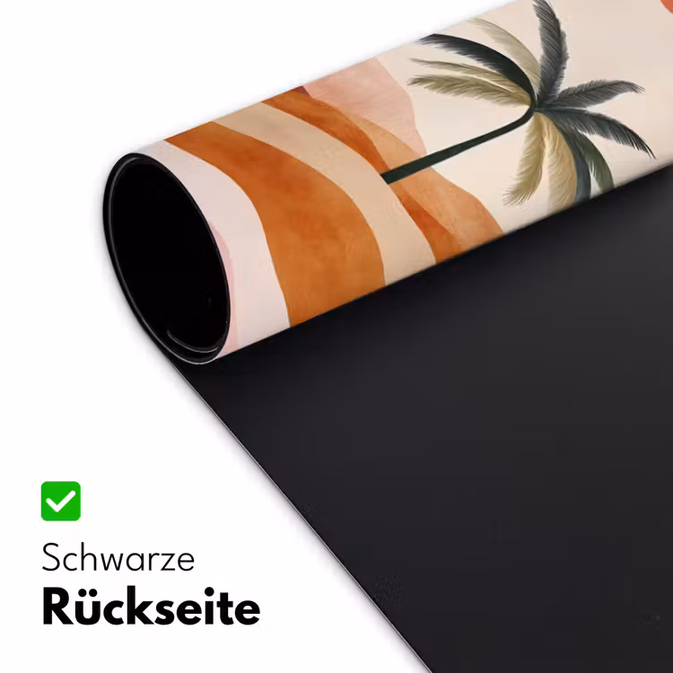 Palmbomen - Abstract - Zon - Heuvels Muismat XXL klein -ysfeer2_duits