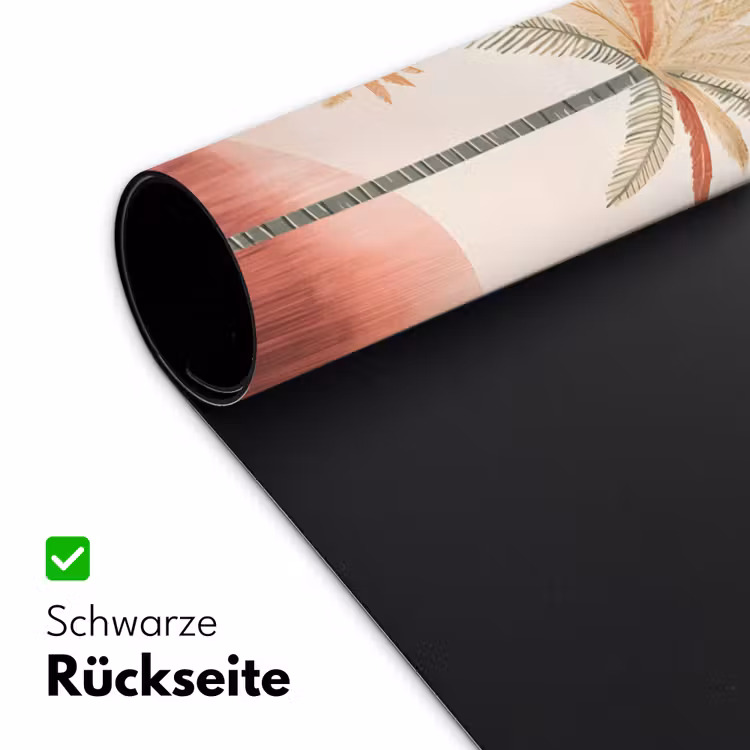 Palmbomen - Heuvels - Minimalistisch - Zachtroze Muismat XXL klein -ysfeer2_duits