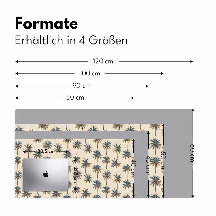 Palmbomen - Tropisch - Groen Muismat XXL klein 681 -ysfeer5_duits