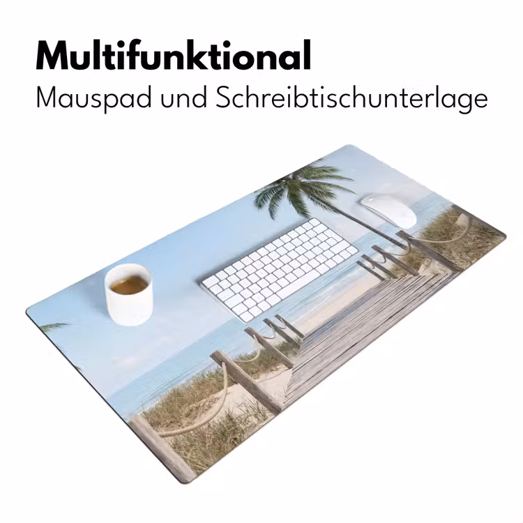 Palmbomen - Pad - Horizon Muismat XXL klein -ysfeer4_duits