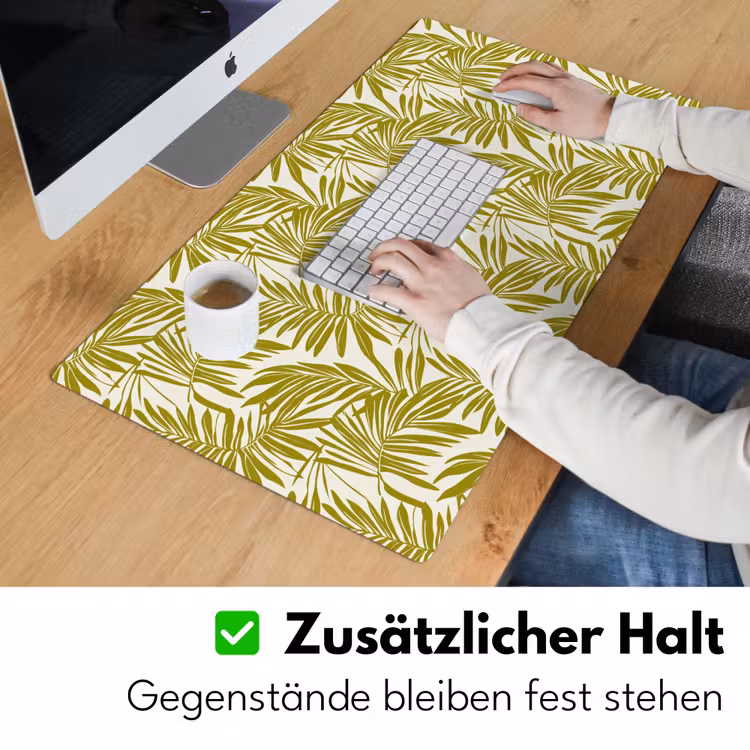 Palmblad - Patroon - Groen Muismat XXL klein 681 -ysfeer3_duits
