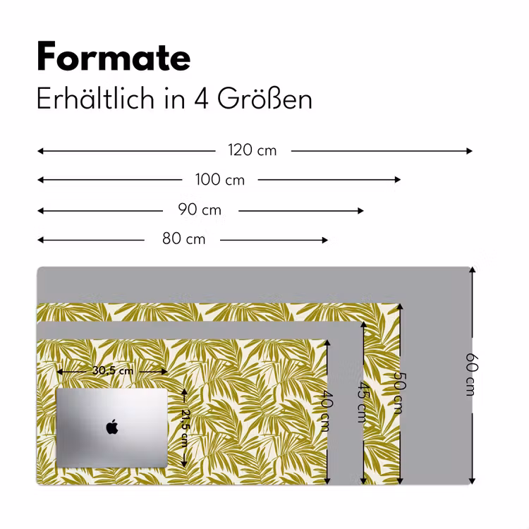 Palmblad - Patroon - Groen Muismat XXL klein 681 -ysfeer5_duits