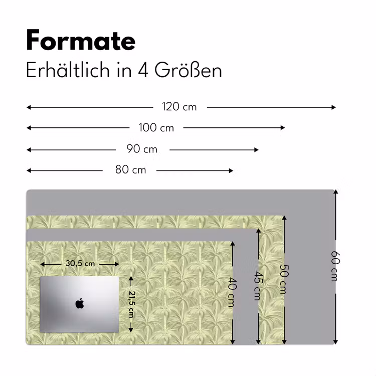 Palmwoud - Tropisch - Groen Muismat XXL klein 681 -ysfeer5_duits
