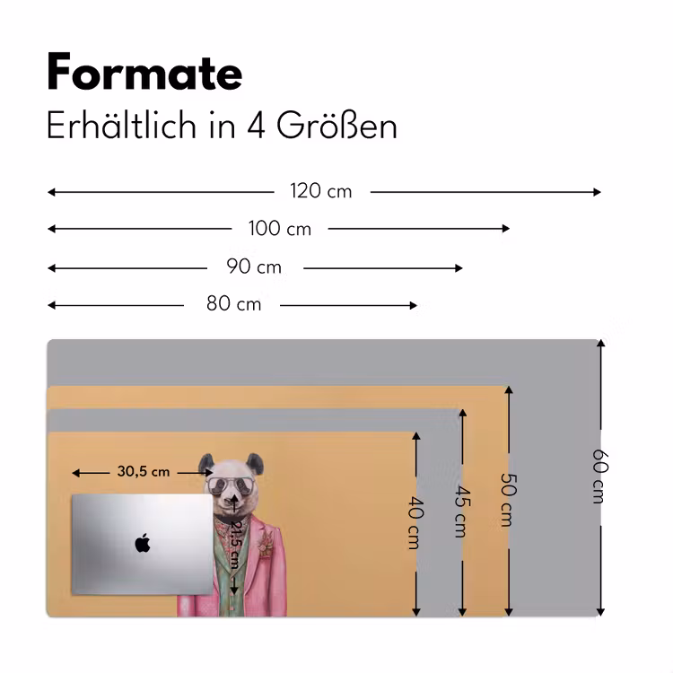 Panda - Pak - Zonnebril - Blauw Muismat XXL klein -ysfeer5_duits