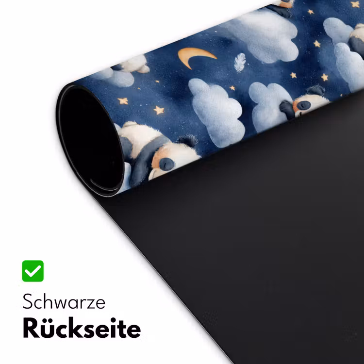Panda's - Slapen - Blauw Muismat XXL klein 681 -ysfeer2_duits
