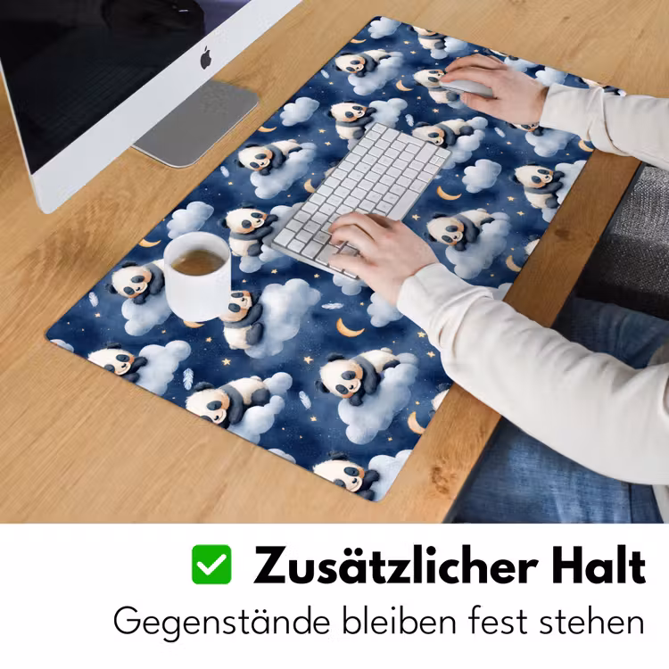 Panda's - Slapen - Blauw Muismat XXL klein 681 -ysfeer3_duits