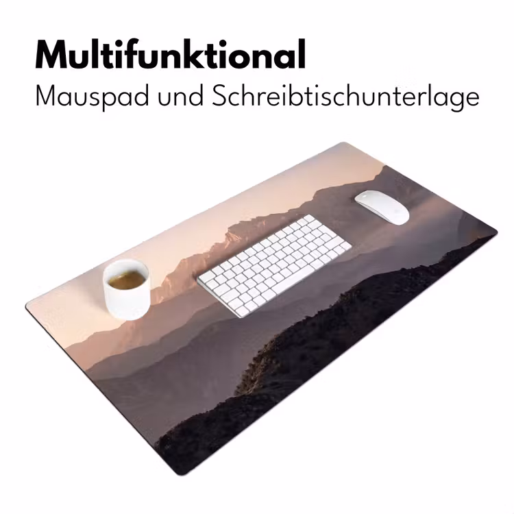 Panorama - Landschap - Bergen Muismat XXL klein -ysfeer4_duits