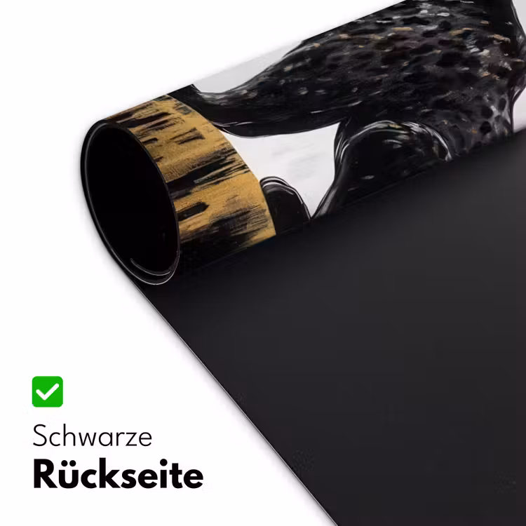 Panter - Zwart - Abstract - Goud Muismat XXL klein -ysfeer2_duits