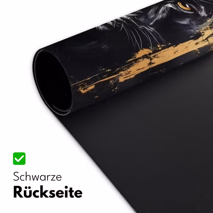Panter - Zwart - Abstract - Verfstreken Muismat XXL klein -ysfeer2_duits