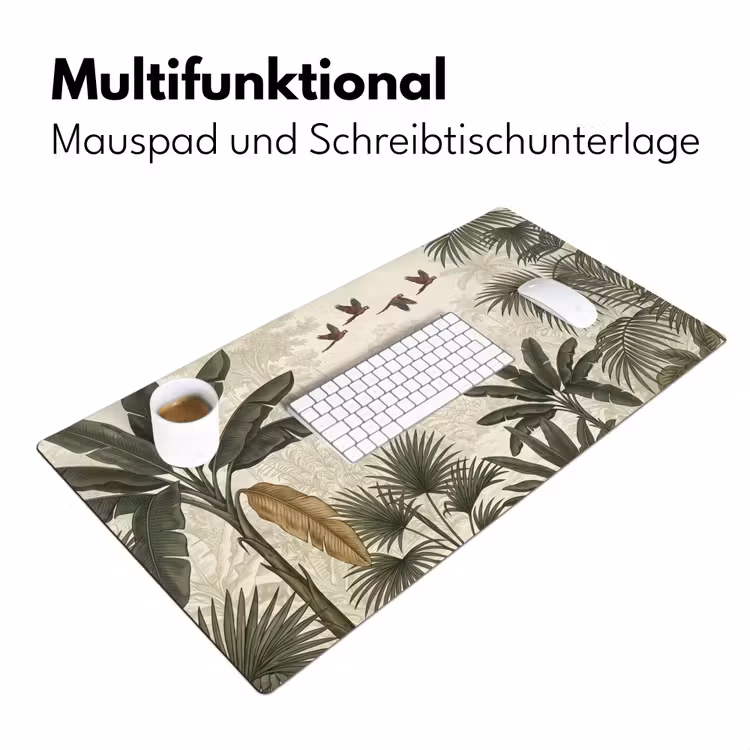 Papagaaien - Jungle - Tropisch - Green Muismat XXL klein -ysfeer4_duits