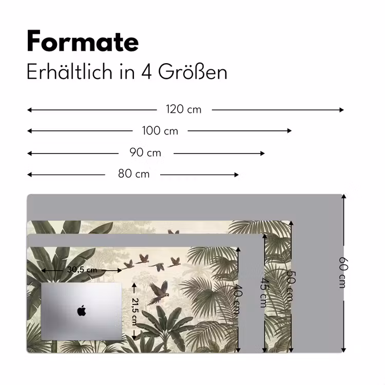 Papagaaien - Jungle - Tropisch - Green Muismat XXL klein -ysfeer5_duits