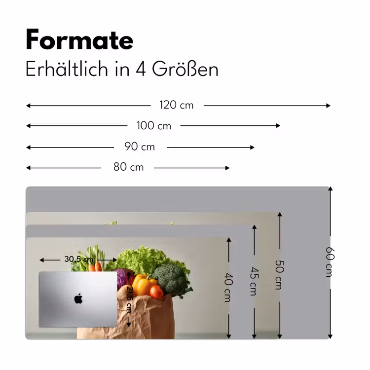 Papieren - Boodschappen - Groente - Kleurrijk Muismat XXL klein -ysfeer5_duits