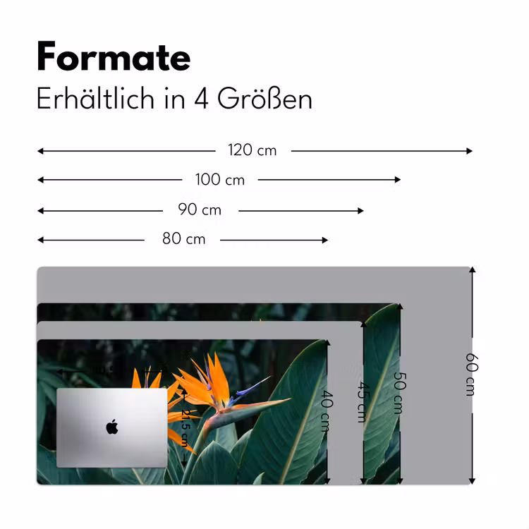 Paradijsvogel - Bloem - Exotisch Muismat XXL klein -ysfeer5_duits