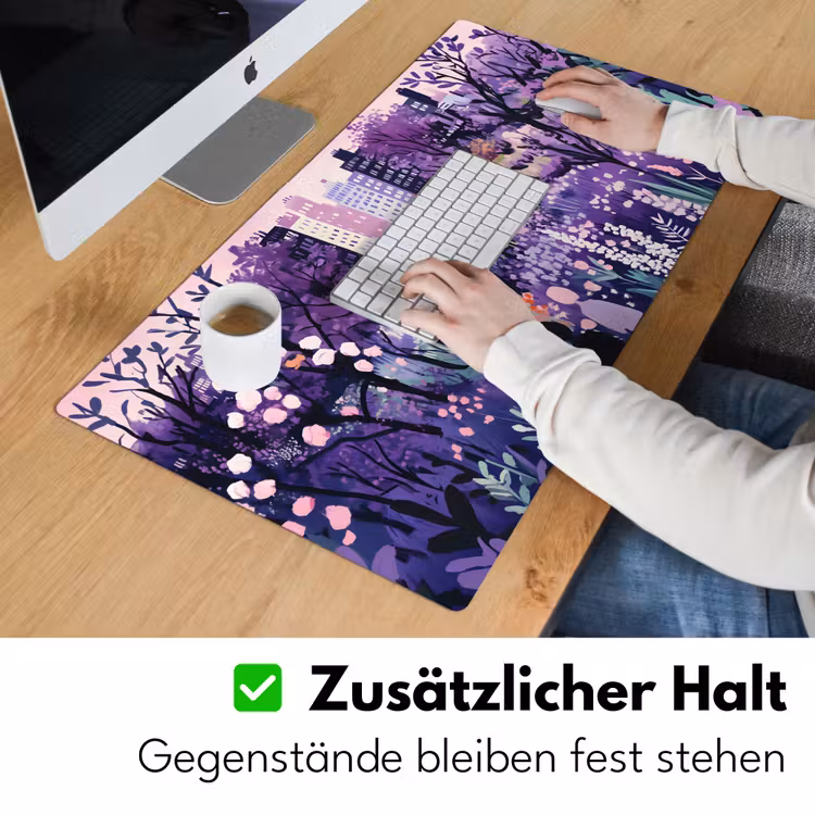 Park - Bomen - Bloemen - Gebouwen Muismat XXL klein -ysfeer3_duits