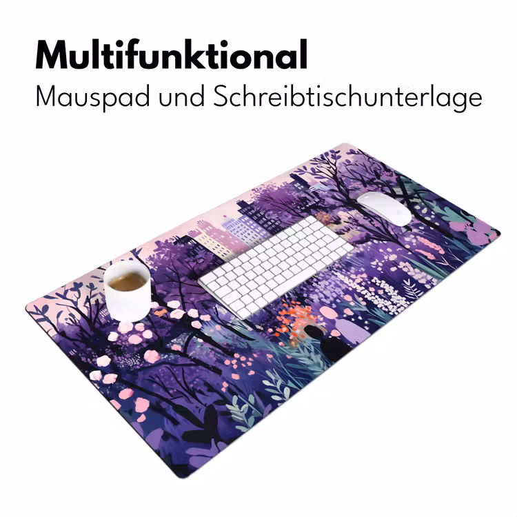 Park - Bomen - Bloemen - Gebouwen Muismat XXL klein -ysfeer4_duits