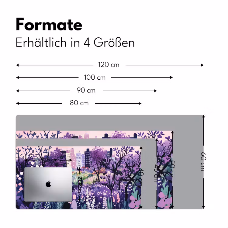 Park - Bomen - Bloemen - Gebouwen Muismat XXL klein -ysfeer5_duits