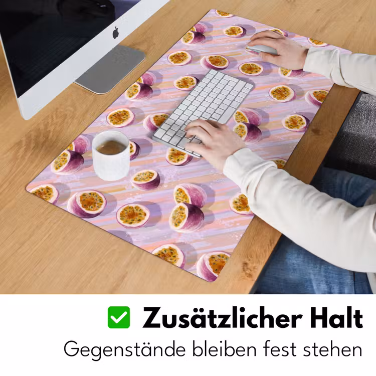 Passievrucht - Tropisch - Paars Muismat XXL klein 681 -ysfeer3_duits
