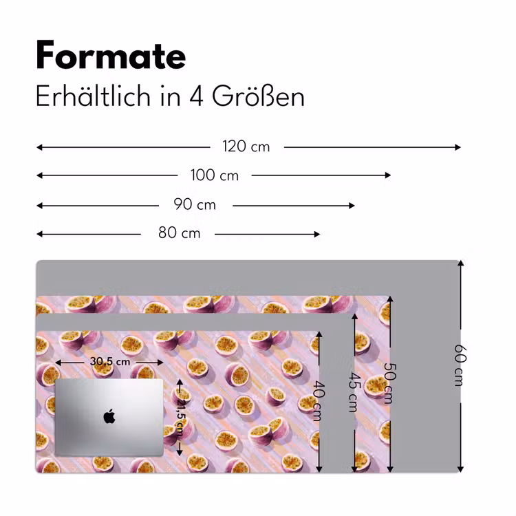 Passievrucht - Tropisch - Paars Muismat XXL klein 681 -ysfeer5_duits