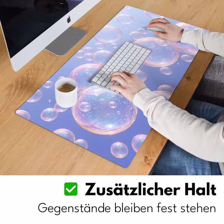 Pastel - Bubbels - Dromerig Muismat XXL klein -ysfeer3_duits