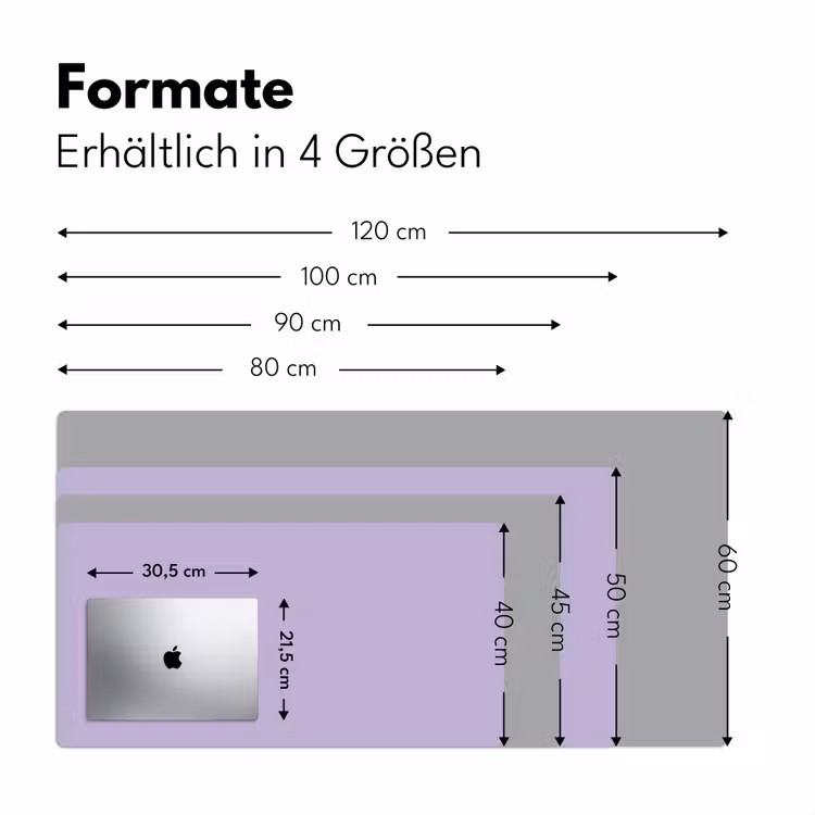 Pastel - Lilac - Paars Muismat XXL klein 681 -ysfeer5_duits