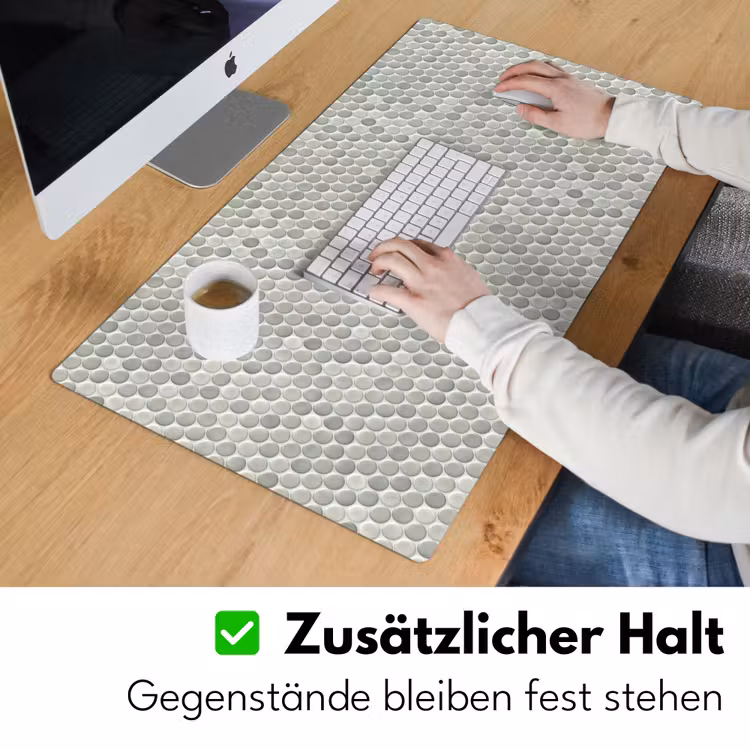 Penny - Mozaïek - Lichtgrijs Muismat XXL klein 681 -ysfeer3_duits