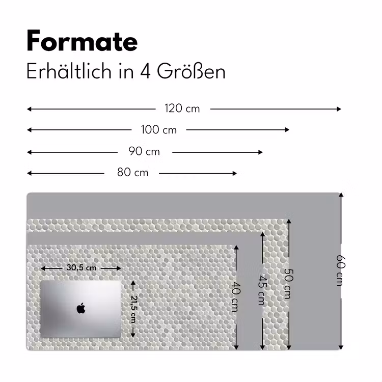 Penny - Mozaïek - Lichtgrijs Muismat XXL klein 681 -ysfeer5_duits