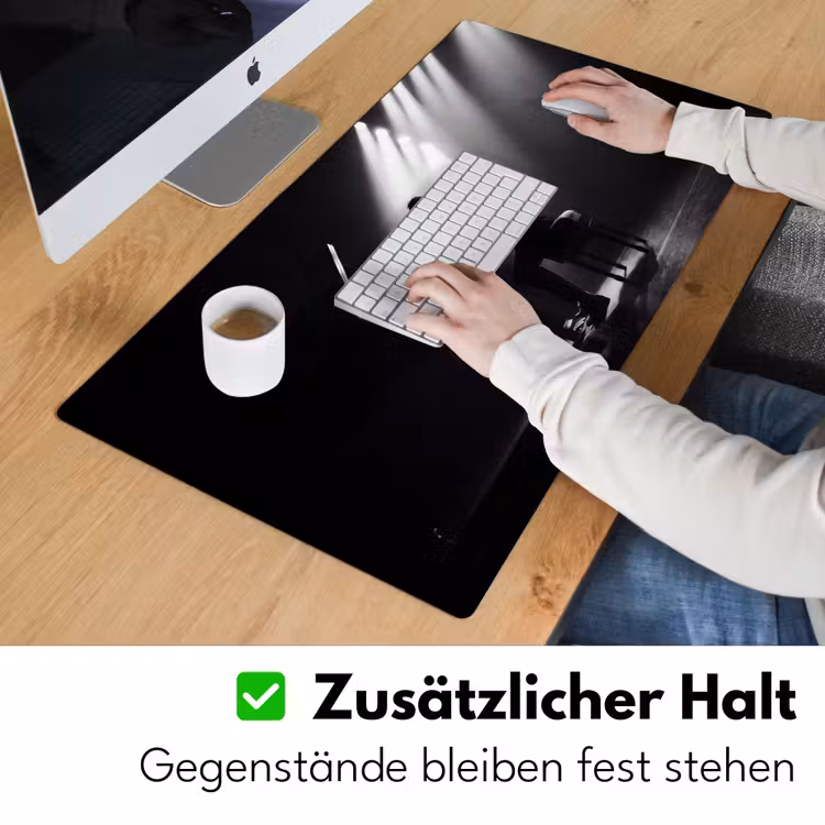 Persoon - Piano - Muziek - Zwart-wit - Podium Muismat XXL klein -ysfeer3_duits