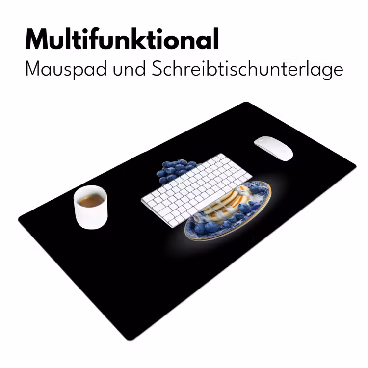 Pannenkoeken - Blauwe Bessen - Bord Muismat XXL klein -ysfeer4_duits
