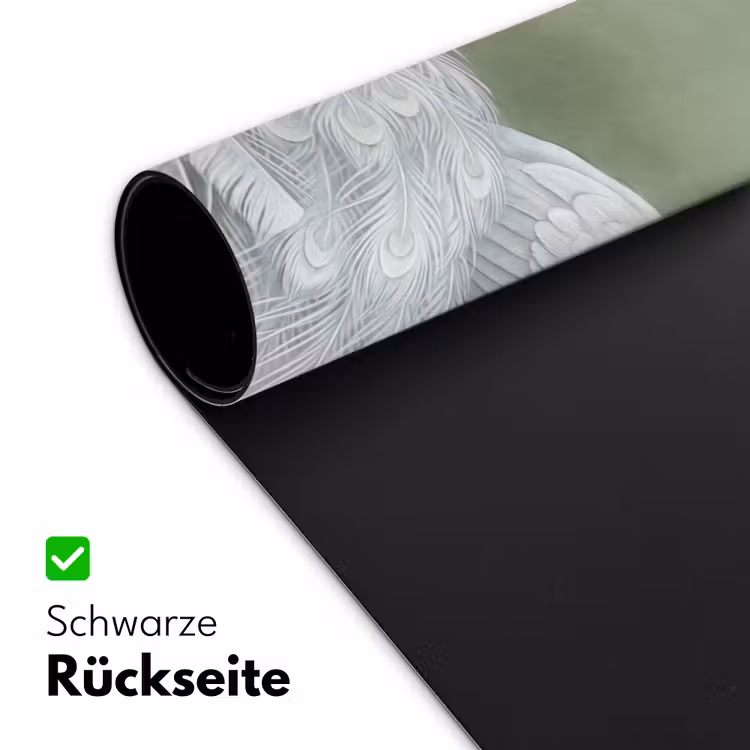 Pauwen - Wit - Natuur - Groen Muismat XXL klein -ysfeer2_duits