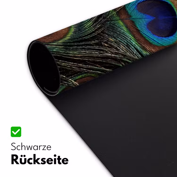 Pauwenveren - Klassiek - Groen Muismat XXL klein -ysfeer2_duits