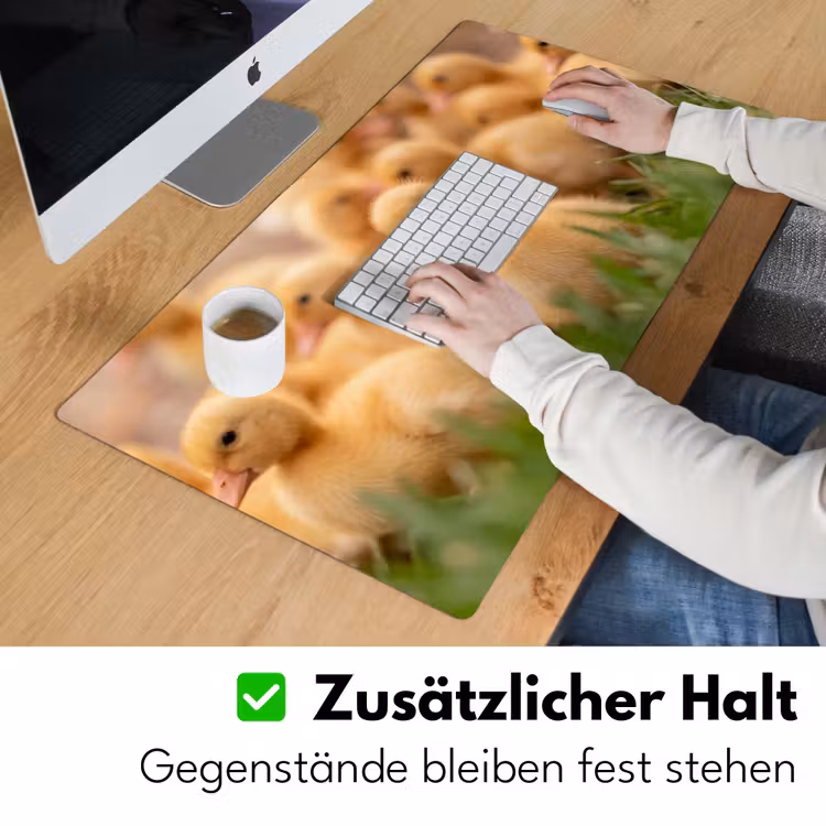 Pijltje - Eend - Natuur - Geel Muismat XXL klein -ysfeer3_duits