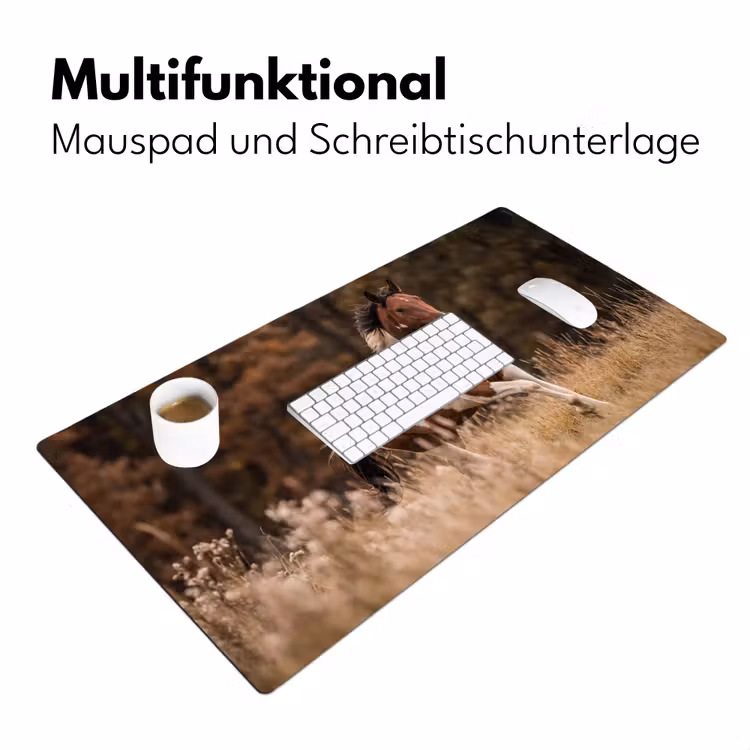 Paard - Bruin - Gras Muismat XXL klein -ysfeer4_duits